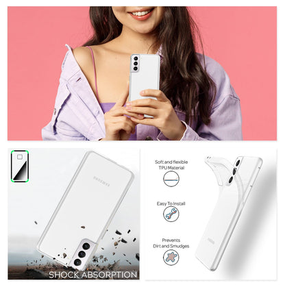 NALIA Transparente Silikonhülle für Samsung Galaxy S22 Plus – Anti-Gelb & Rutschfest – GLAZE (Handyhülle Kristallklar, Schlank & Stoßfest) – Marke aus Berlin