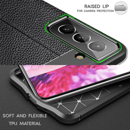 NALIA Leder-Optik Silikon Case für Samsung Galaxy S22 Plus – Griffig & Matt – BARRON Handyhülle (Anti-Fingerprint, Stoßfest & Robust) – Marke aus Berlin