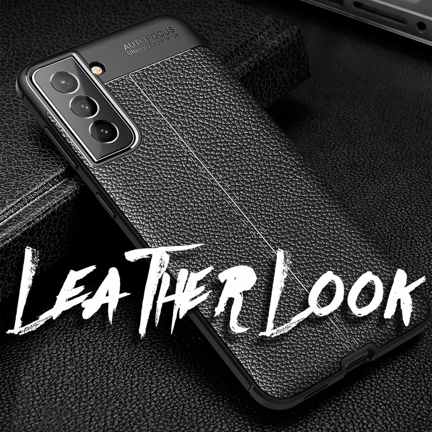 NALIA Leder-Optik Silikon Case für Samsung Galaxy S22 Plus – Griffig & Matt – BARRON Handyhülle (Anti-Fingerprint, Stoßfest & Robust) – Marke aus Berlin