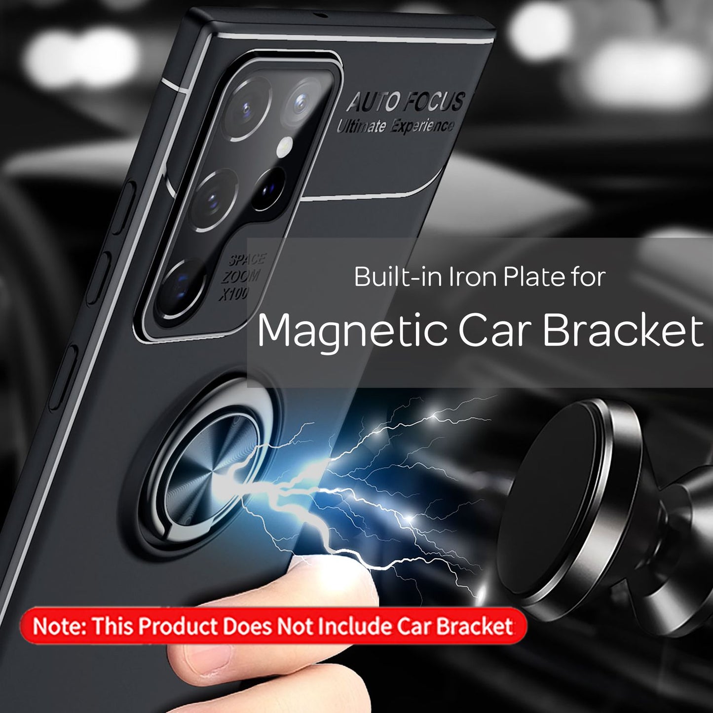 NALIA Ringhülle für Samsung Galaxy S22 Ultra – Ring-Ständer 360° & für Magnet-Halter – GRIP360 (Mattiertes Silikon Case) – Marke aus Berlin