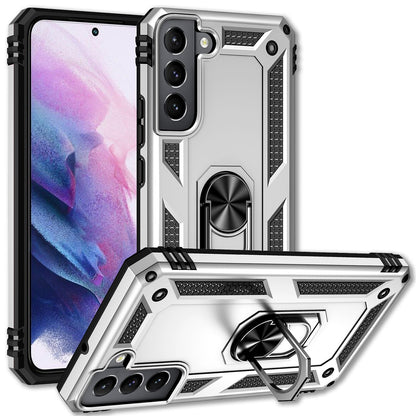 NALIA Panzerhülle für Samsung Galaxy S22 Plus – Ring-Ständer 360° & Magnet-Halterung Kompatibel – RINGDEFEND (Stoßfestes Outdoor Case) – Marke aus Berlin