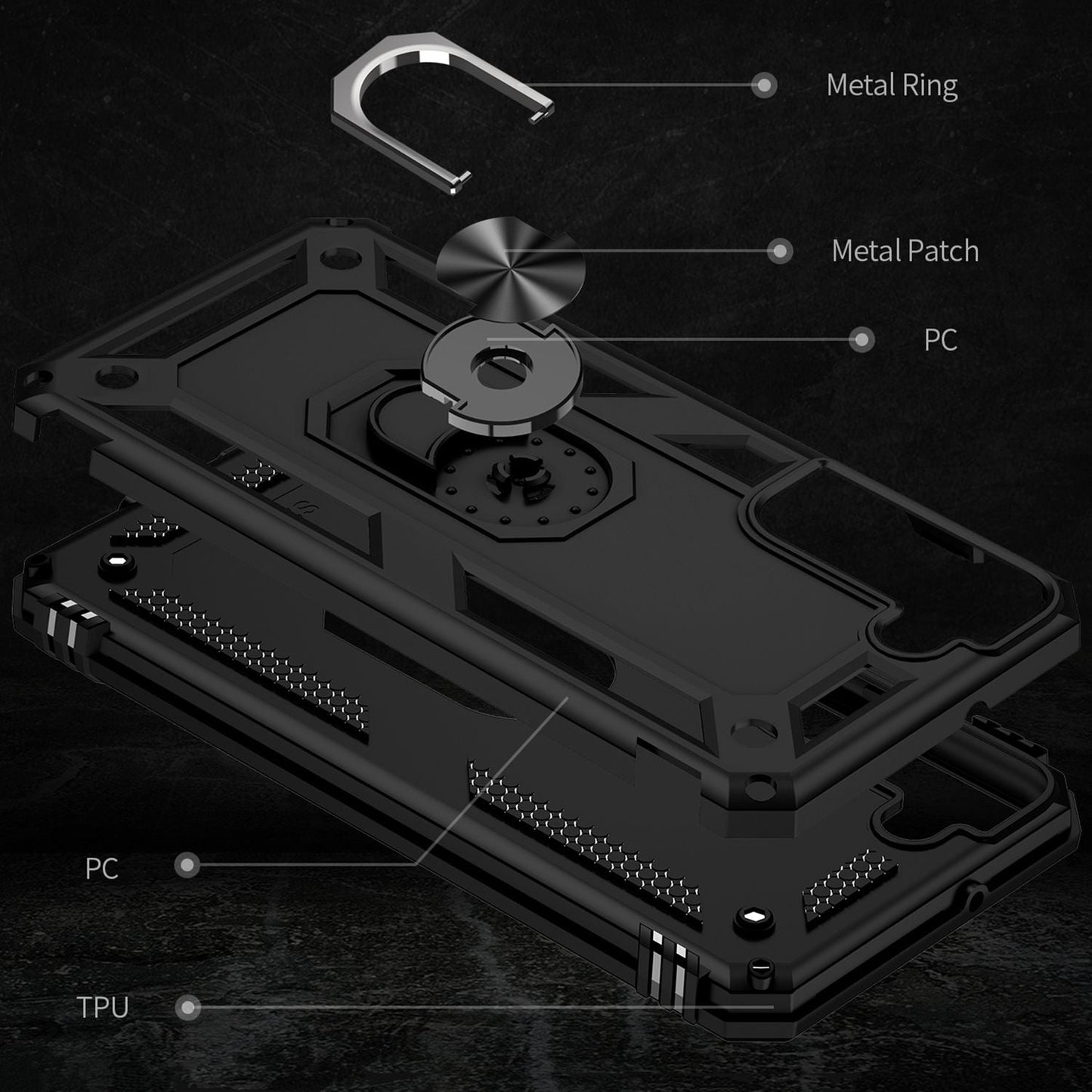 NALIA Panzerhülle für Samsung Galaxy S22 Plus – Ring-Ständer 360° & Magnet-Halterung Kompatibel – RINGDEFEND (Stoßfestes Outdoor Case) – Marke aus Berlin