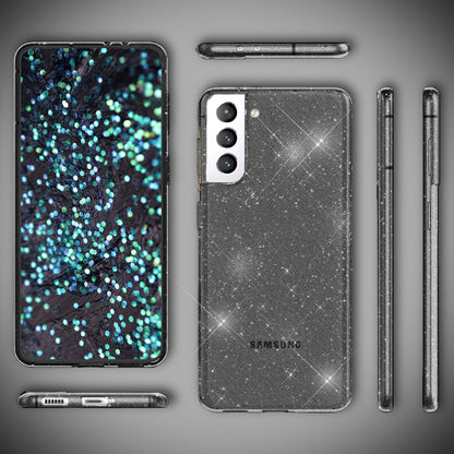 NALIA Glitzerhülle für Samsung Galaxy S22 – Funkelndes Silikon Case – DAZZLIN (Transparent & Stoßfest) – Marke aus Berlin