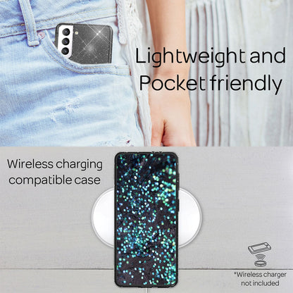 NALIA Glitzerhülle für Samsung Galaxy S22 Plus – Funkelndes Silikon Case – DAZZLIN (Transparent & Stoßfest) – Marke aus Berlin
