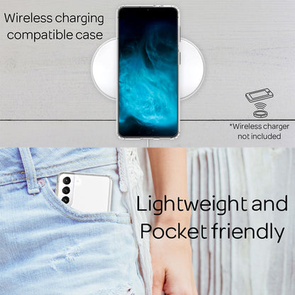 NALIA Transparente Hülle für Samsung Galaxy S22 – Harte Rückseite & Silikon Rand – IGNITE (Stoßfeste Handyhülle & Verstärkte Ecken) – Marke aus Berlin