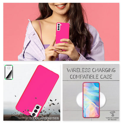 NALIA Neon Silikonhülle für Samsung Galaxy S22 – Soft-Touch & Signal-Neon – NEONSHOCK (Matte Schutzhülle) – Marke aus Berlin