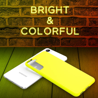 NALIA Neon Silikonhülle für Samsung Galaxy S22 Plus – Soft-Touch & Signal-Neon – NEONSHOCK (Matte Schutzhülle) – Marke aus Berlin