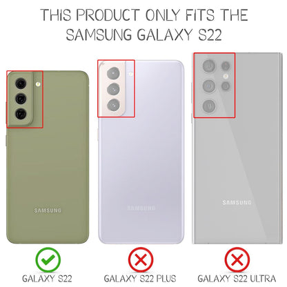 NALIA Neon Silikonhülle für Samsung Galaxy S22 – Knallige Signal-Farbe & Linsenschutz – VIBE (Transparentes Case) – Marke aus Berlin