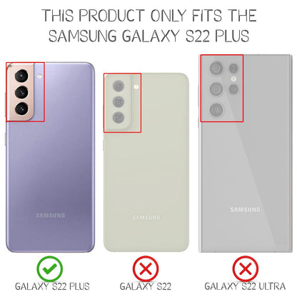 NALIA Neon Silikonhülle für Samsung Galaxy S22 Plus – Knallige Signal-Farbe & Linsenschutz – VIBE (Transparentes Case) – Marke aus Berlin