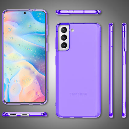 NALIA Neon Silikonhülle für Samsung Galaxy S22 Plus – Knallige Signal-Farbe & Linsenschutz – VIBE (Transparentes Case) – Marke aus Berlin