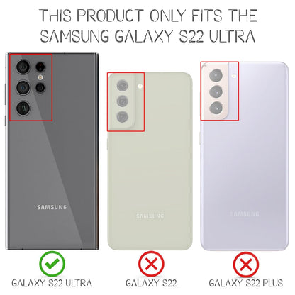 NALIA Neon Silikonhülle für Samsung Galaxy S22 Ultra – Knallige Signal-Farbe & Linsenschutz – VIBE (Transparentes Case) – Marke aus Berlin