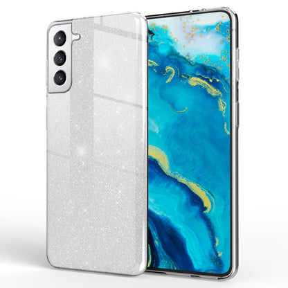 NALIA Glitzerhülle für Samsung Galaxy S22 Plus – Funkelnder Glitzer-Look & Grip – SHINEPOP (Silikon Case) – Marke aus Berlin
