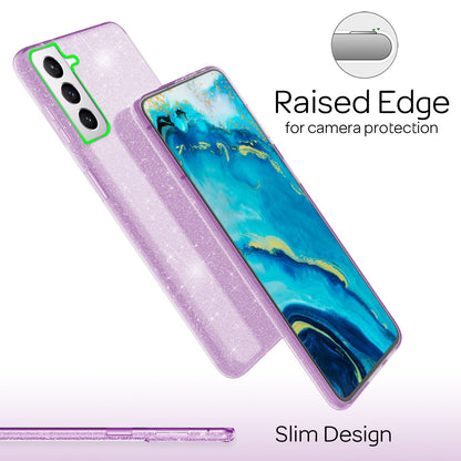NALIA Glitzerhülle für Samsung Galaxy S22 Plus – Funkelnder Glitzer-Look & Grip – SHINEPOP (Silikon Case) – Marke aus Berlin