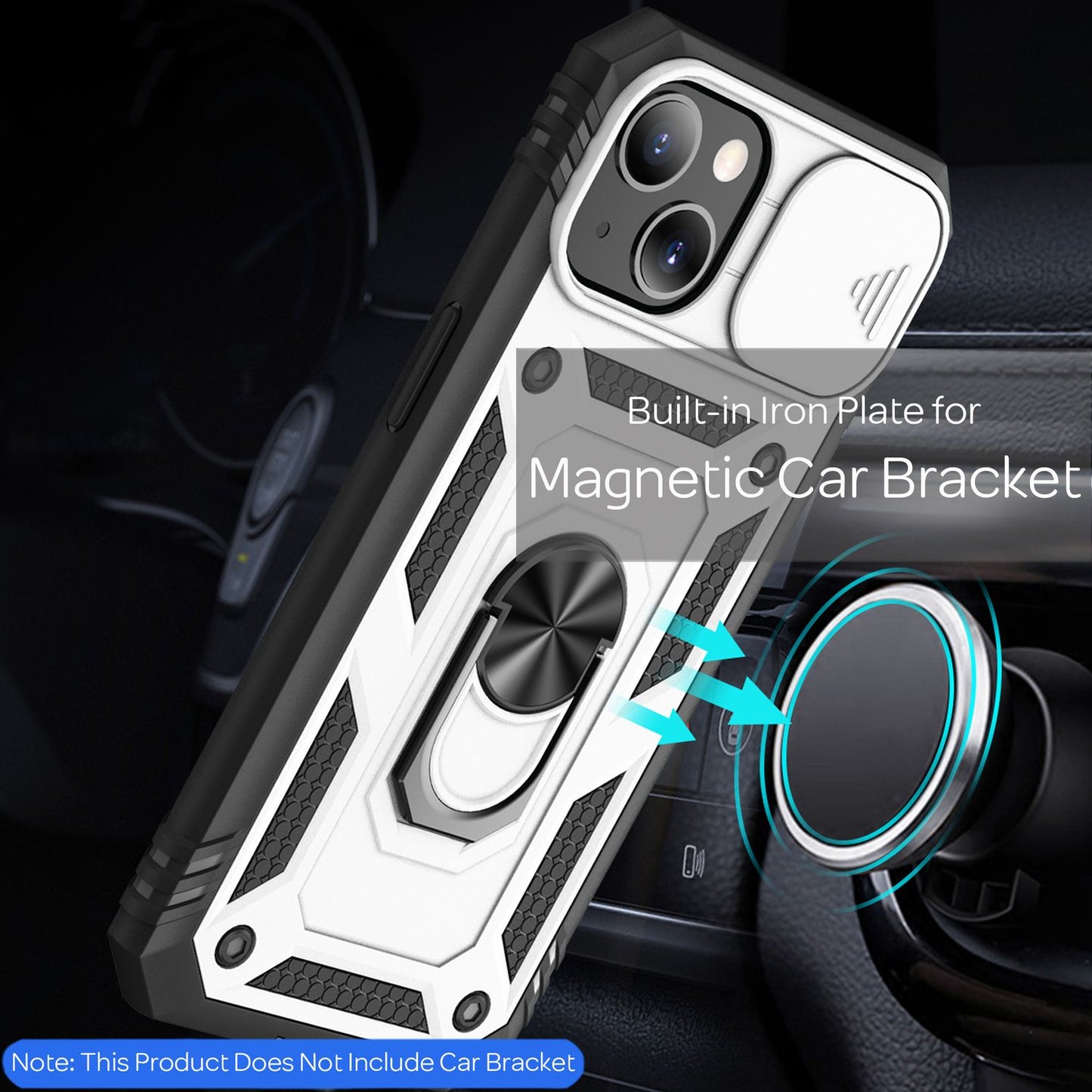 NALIA Military-Style Ringhülle kompatibel mit iPhone 13 Mini Hülle, Extrem Schützend mit Display-Rahmen & Kamera-Abdeckung, 360° Ring für Standfunktion & KFZ-Halterung, Hardcase Cover