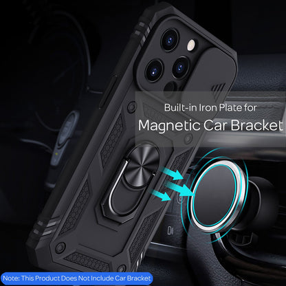 NALIA Military-Style Ringhülle kompatibel mit iPhone 13 Pro Max Hülle, Extrem Schützend mit Display-Rahmen & Kamera-Abdeckung, 360° Ring für Standfunktion & KFZ-Halter, Hardcase Robust