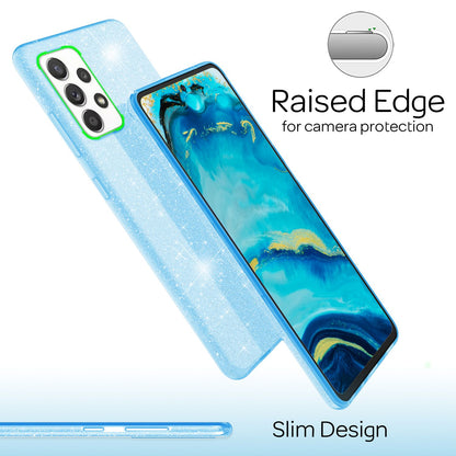 NALIA Glitzerhülle für Samsung Galaxy A33 – Funkelnder Glitzer-Look & Grip – SHINEPOP (Silikon Case) – Marke aus Berlin