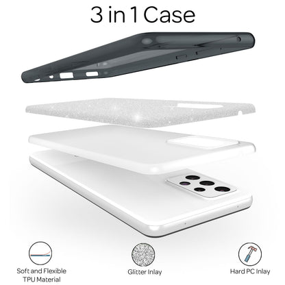 NALIA Glitzerhülle für Samsung Galaxy A33 – Funkelnder Glitzer-Look & Grip – SHINEPOP (Silikon Case) – Marke aus Berlin
