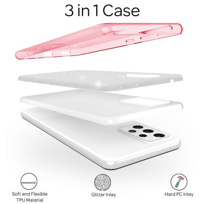NALIA Glitzerhülle für Samsung Galaxy A33 – Funkelnder Glitzer-Look & Grip – SHINEPOP (Silikon Case) – Marke aus Berlin
