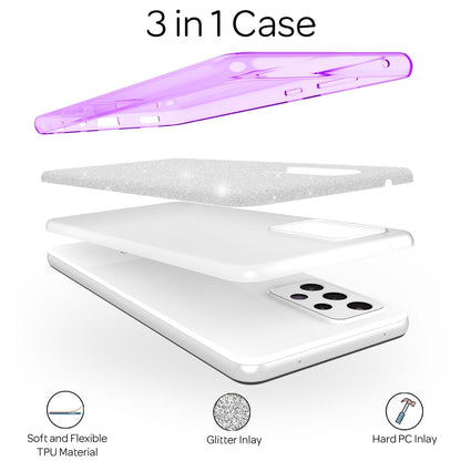 NALIA Glitzerhülle für Samsung Galaxy A33 – Funkelnder Glitzer-Look & Grip – SHINEPOP (Silikon Case) – Marke aus Berlin