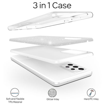 NALIA Glitzerhülle für Samsung Galaxy A33 – Funkelnder Glitzer-Look & Grip – SHINEPOP (Silikon Case) – Marke aus Berlin