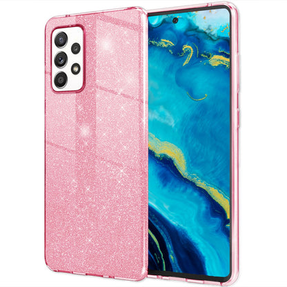 NALIA Glitzerhülle für Samsung Galaxy A53 – Funkelnder Glitzer-Look & Grip – SHINEPOP (Silikon Case) – Marke aus Berlin