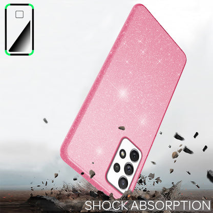 NALIA Glitzerhülle für Samsung Galaxy A53 – Funkelnder Glitzer-Look & Grip – SHINEPOP (Silikon Case) – Marke aus Berlin