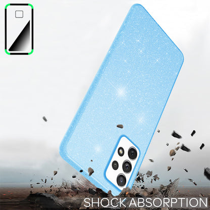 NALIA Glitzerhülle für Samsung Galaxy A53 – Funkelnder Glitzer-Look & Grip – SHINEPOP (Silikon Case) – Marke aus Berlin