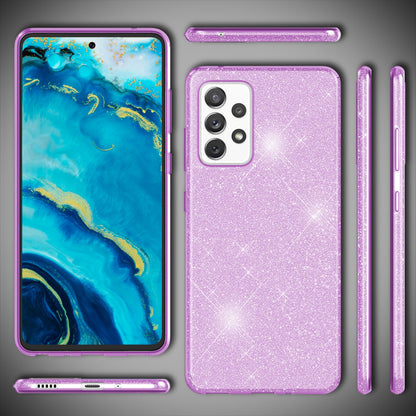 NALIA Glitzerhülle für Samsung Galaxy A53 – Funkelnder Glitzer-Look & Grip – SHINEPOP (Silikon Case) – Marke aus Berlin