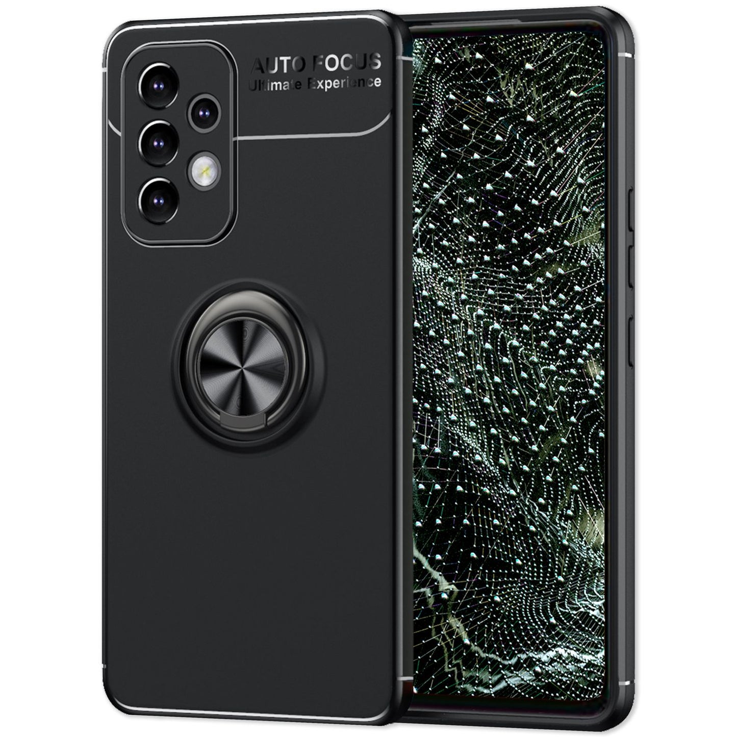 NALIA Ringhülle für Samsung Galaxy A33 – Ring-Ständer 360° & für Magnet-Halter – GRIP360 (Mattiertes Silikon Case) – Marke aus Berlin