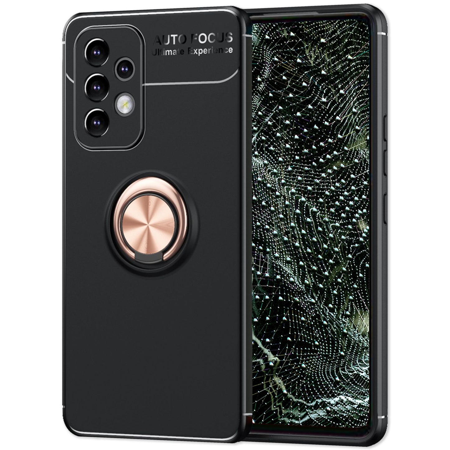 NALIA Ringhülle für Samsung Galaxy A33 – Ring-Ständer 360° & für Magnet-Halter – GRIP360 (Mattiertes Silikon Case) – Marke aus Berlin