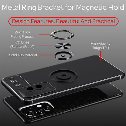NALIA Ringhülle für Samsung Galaxy A53 – Ring-Ständer 360° & für Magnet-Halter – GRIP360 (Mattiertes Silikon Case) – Marke aus Berlin