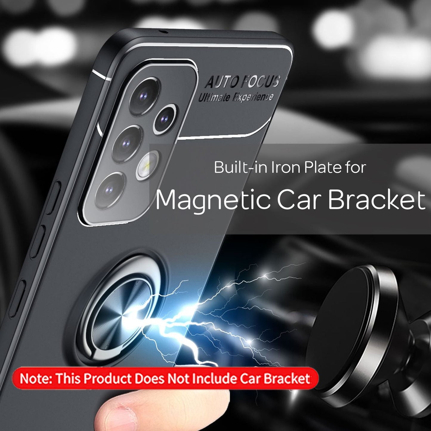 NALIA Ringhülle für Samsung Galaxy A53 – Ring-Ständer 360° & für Magnet-Halter – GRIP360 (Mattiertes Silikon Case) – Marke aus Berlin