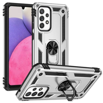 NALIA Panzerhülle für Samsung Galaxy A53 – Ring-Ständer 360° & Magnet-Halterung Kompatibel – RINGDEFEND (Stoßfestes Outdoor Case) – Marke aus Berlin