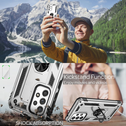 NALIA Panzerhülle für Samsung Galaxy A53 – Ring-Ständer 360° & Magnet-Halterung Kompatibel – RINGDEFEND (Stoßfestes Outdoor Case) – Marke aus Berlin