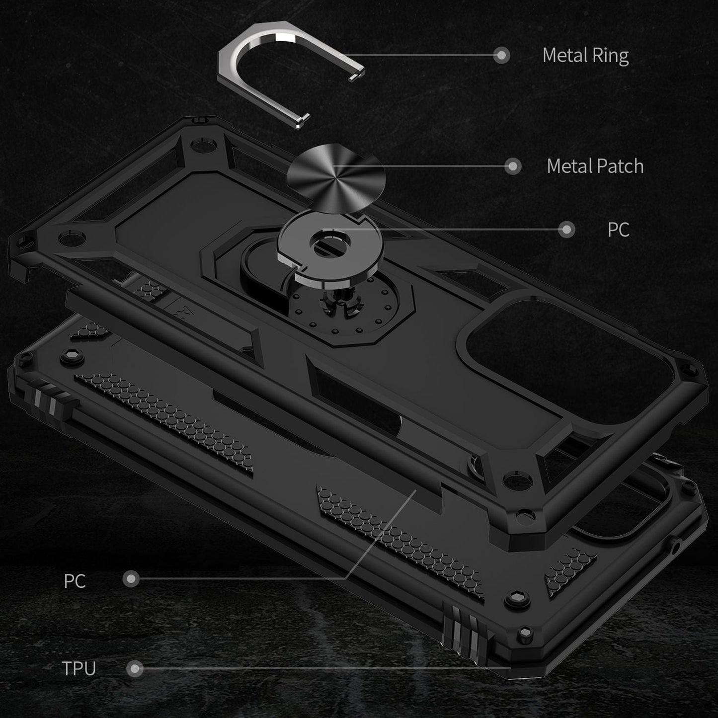 NALIA Panzerhülle für Samsung Galaxy A53 – Ring-Ständer 360° & Magnet-Halterung Kompatibel – RINGDEFEND (Stoßfestes Outdoor Case) – Marke aus Berlin
