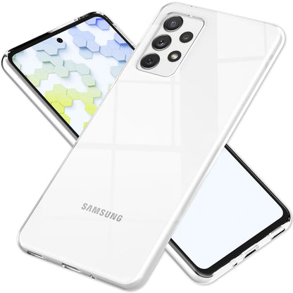 NALIA Transparente Silikonhülle für Samsung Galaxy A33 – Anti-Gelb & Rutschfest – GLAZE (Handyhülle Kristallklar, Schlank & Stoßfest) – Marke aus Berlin