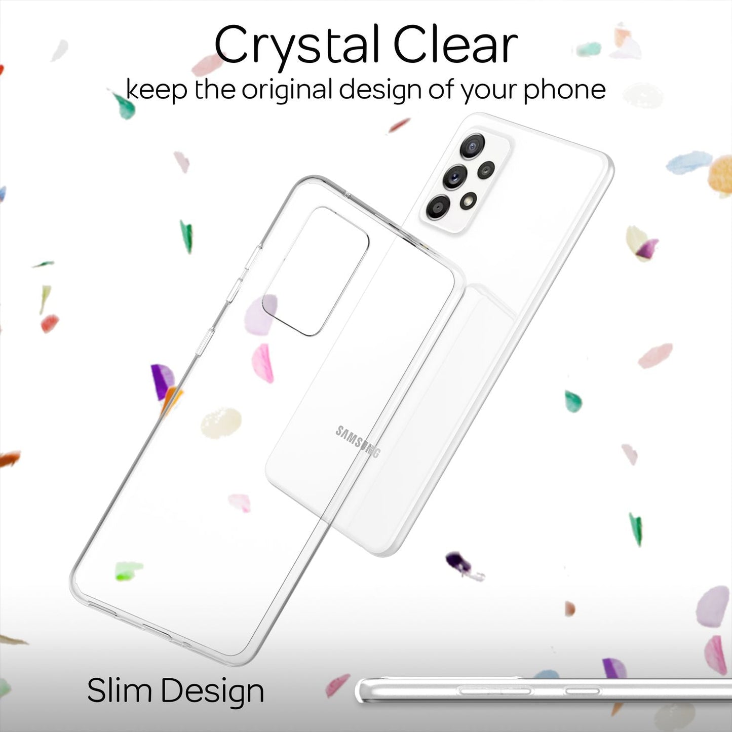NALIA Transparente Silikonhülle für Samsung Galaxy A33 – Anti-Gelb & Rutschfest – GLAZE (Handyhülle Kristallklar, Schlank & Stoßfest) – Marke aus Berlin