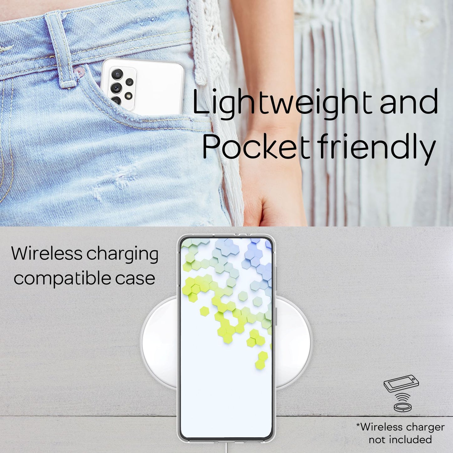 NALIA Transparente Silikonhülle für Samsung Galaxy A33 – Anti-Gelb & Rutschfest – GLAZE (Handyhülle Kristallklar, Schlank & Stoßfest) – Marke aus Berlin