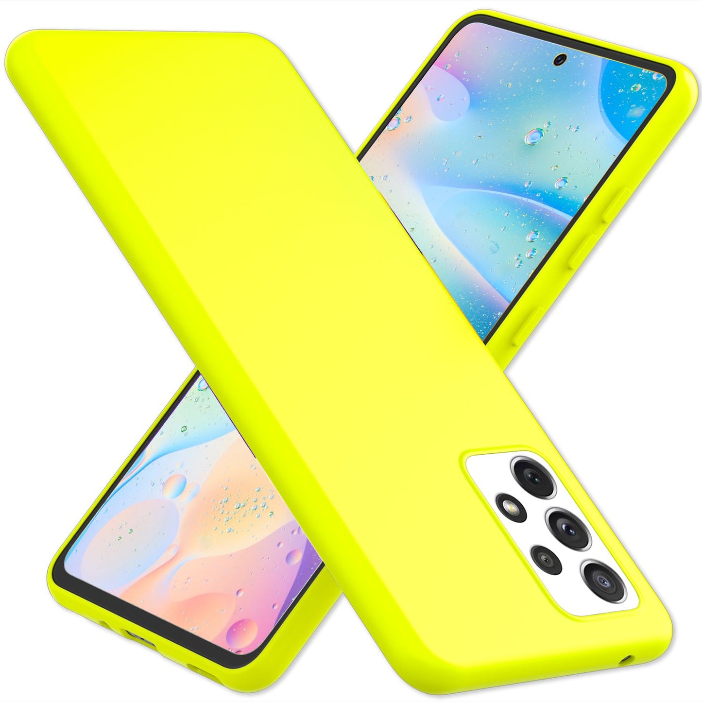 NALIA Neon Silikonhülle für Samsung Galaxy A53 – Soft-Touch & Signal-Neon – NEONSHOCK (Matte Schutzhülle) – Marke aus Berlin