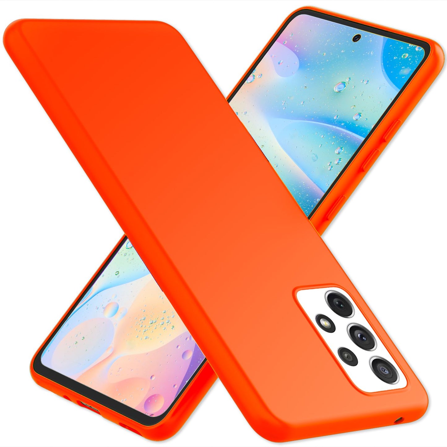 NALIA Neon Silikonhülle für Samsung Galaxy A53 – Soft-Touch & Signal-Neon – NEONSHOCK (Matte Schutzhülle) – Marke aus Berlin