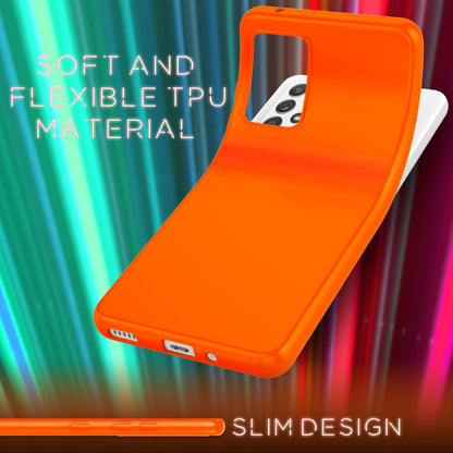 NALIA Neon Silikonhülle für Samsung Galaxy A53 – Soft-Touch & Signal-Neon – NEONSHOCK (Matte Schutzhülle) – Marke aus Berlin