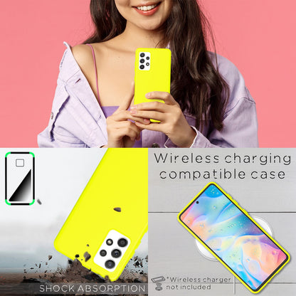 NALIA Neon Silikonhülle für Samsung Galaxy A53 – Soft-Touch & Signal-Neon – NEONSHOCK (Matte Schutzhülle) – Marke aus Berlin