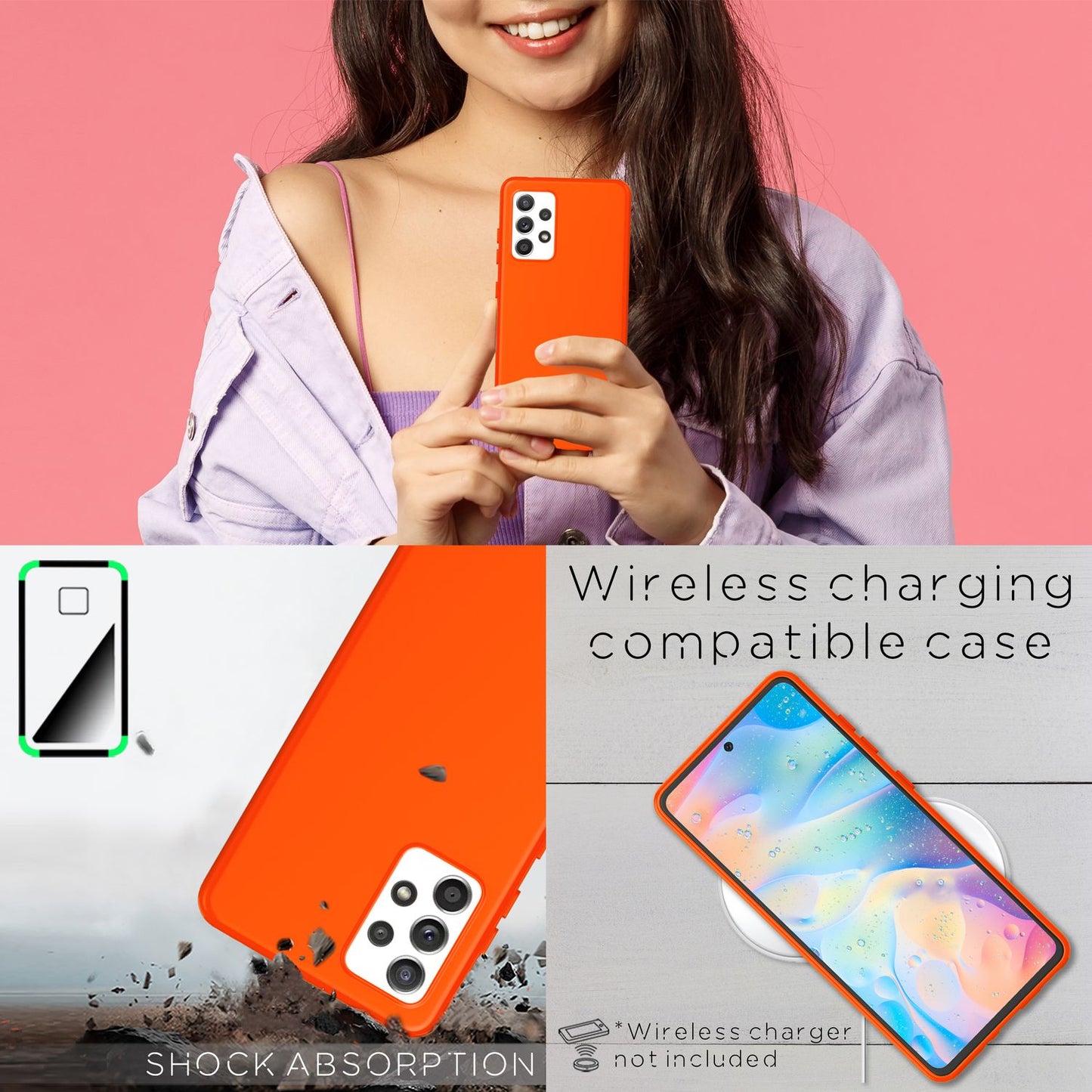 NALIA Neon Silikonhülle für Samsung Galaxy A53 – Soft-Touch & Signal-Neon – NEONSHOCK (Matte Schutzhülle) – Marke aus Berlin