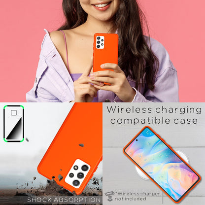 NALIA Neon Silikonhülle für Samsung Galaxy A53 – Soft-Touch & Signal-Neon – NEONSHOCK (Matte Schutzhülle) – Marke aus Berlin