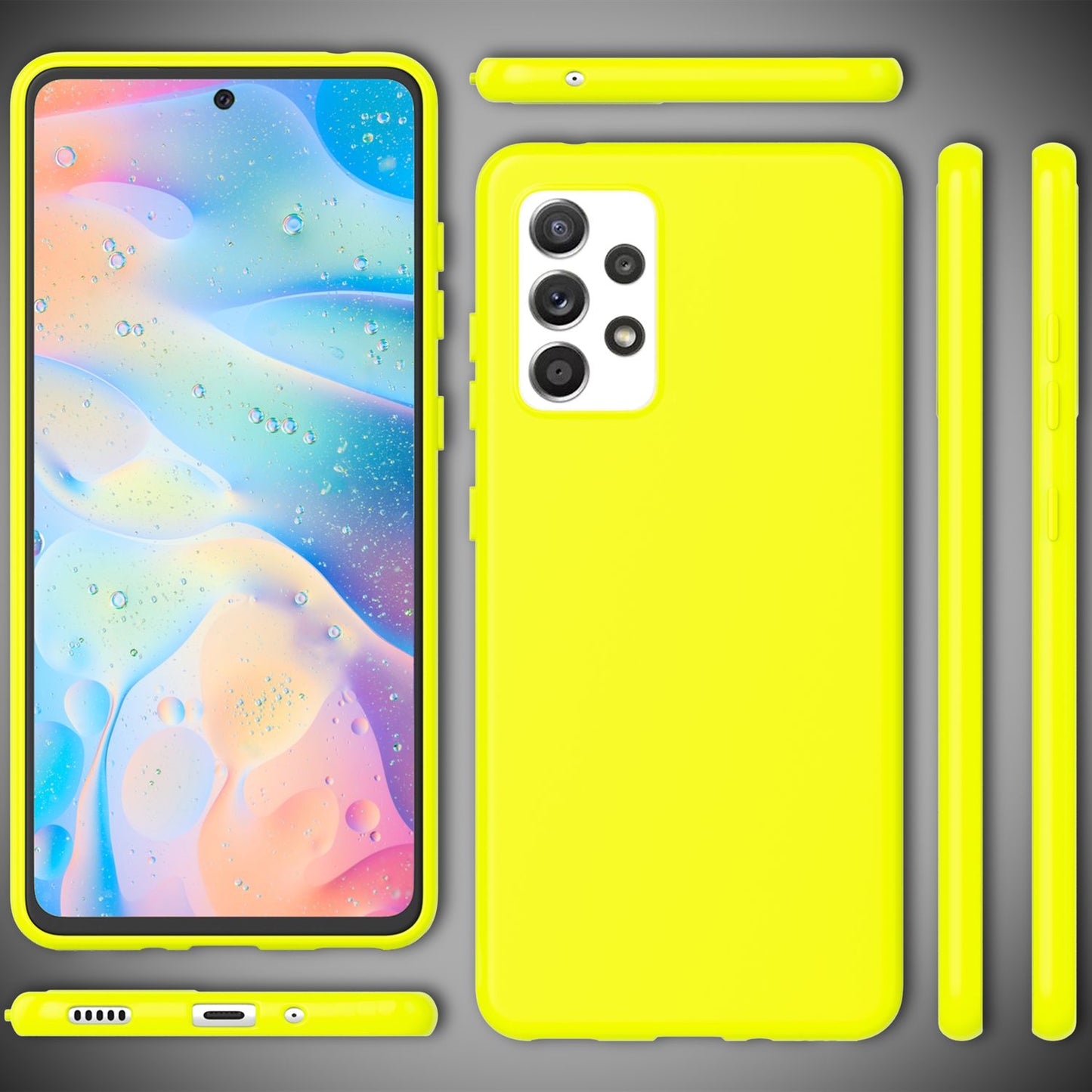 NALIA Neon Silikonhülle für Samsung Galaxy A53 – Soft-Touch & Signal-Neon – NEONSHOCK (Matte Schutzhülle) – Marke aus Berlin