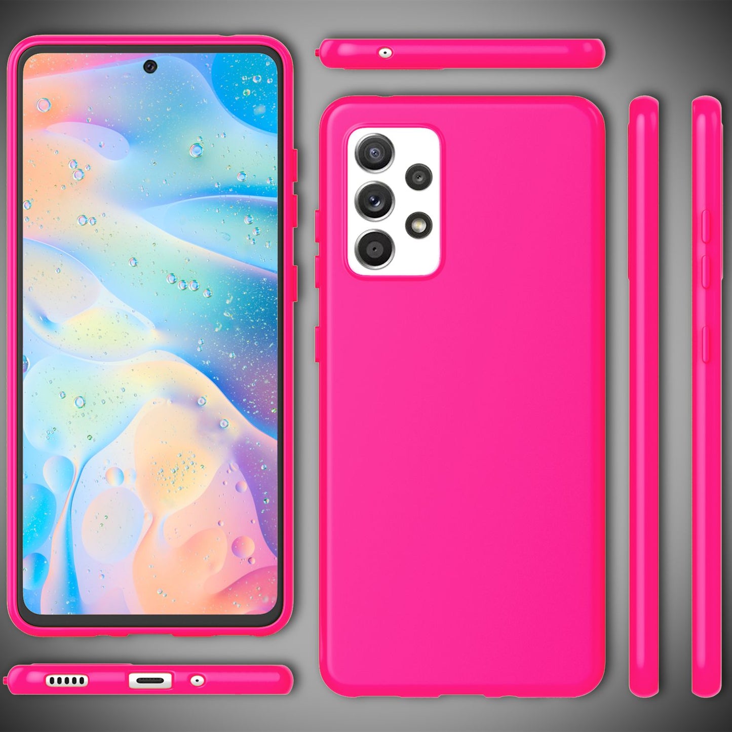 NALIA Neon Silikonhülle für Samsung Galaxy A53 – Soft-Touch & Signal-Neon – NEONSHOCK (Matte Schutzhülle) – Marke aus Berlin