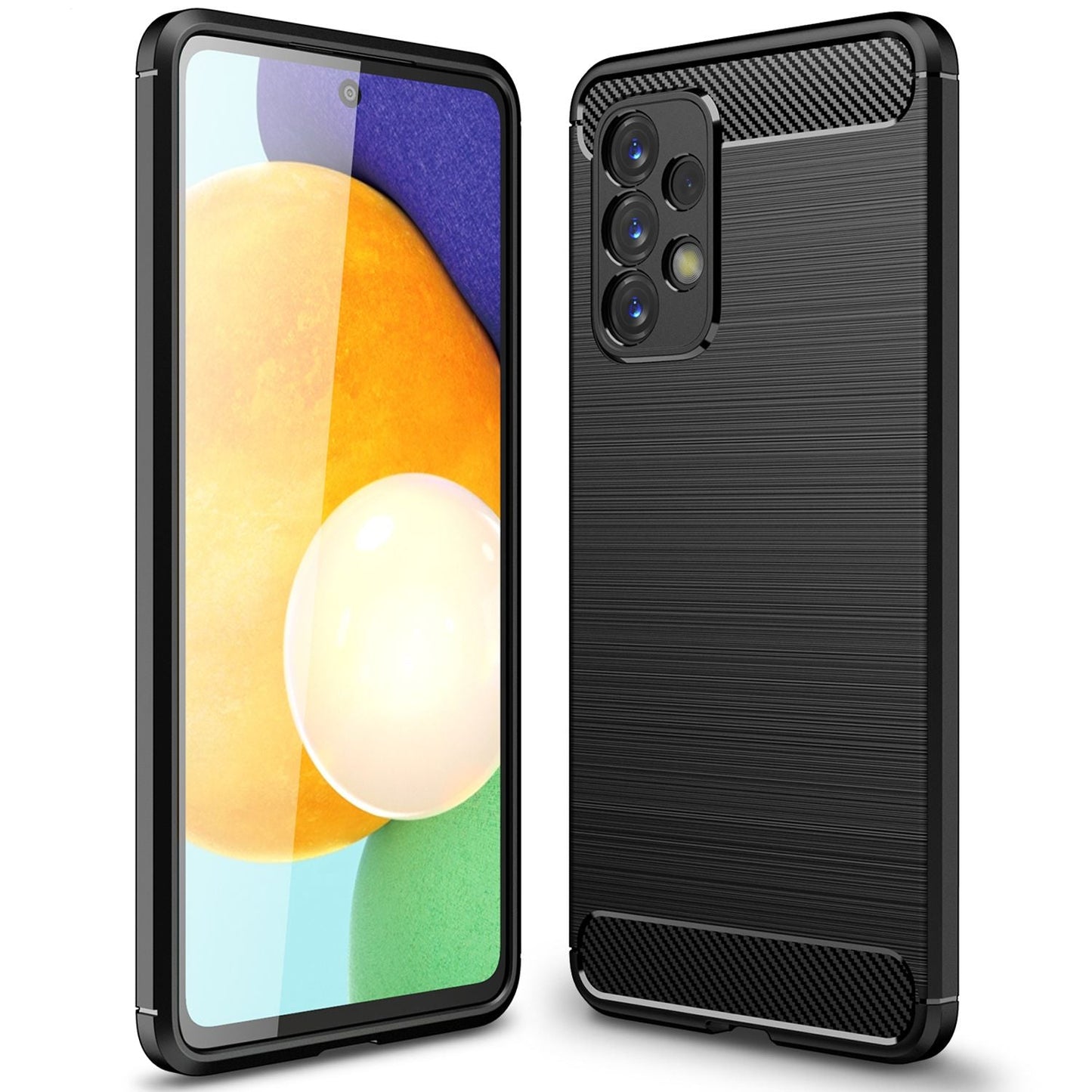 NALIA Silikonhülle für Samsung Galaxy A33 – Rutschfest & Matt – VORTEX (Gebürstete Optik & Carbon Design) – Marke aus Berlin