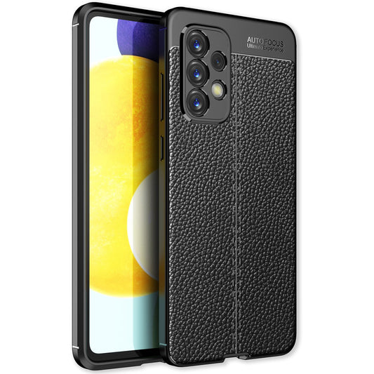 NALIA Leder Look Case kompatibel mit Samsung Galaxy A33 Hülle, Schwarze Silikonhülle Anti-Fingerabdruck Rutschfest Kratzfest Stoßfest, Soft Case Dünne Handyhülle Cover Schutzhülle Bumper Backcover