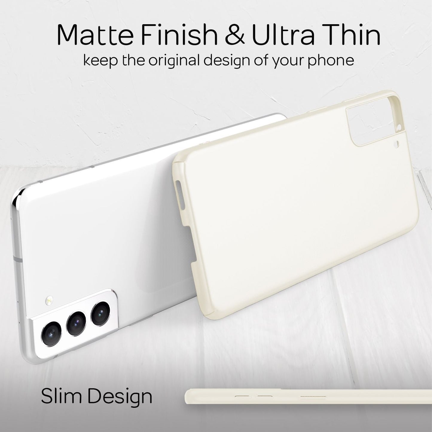 NALIA Ultra Slim Hardcase für Samsung Galaxy S22 – Anti-Fingerabdruck & 0.5mm Dünn – PUREFIT (Matt & Leicht) – Marke aus Berlin