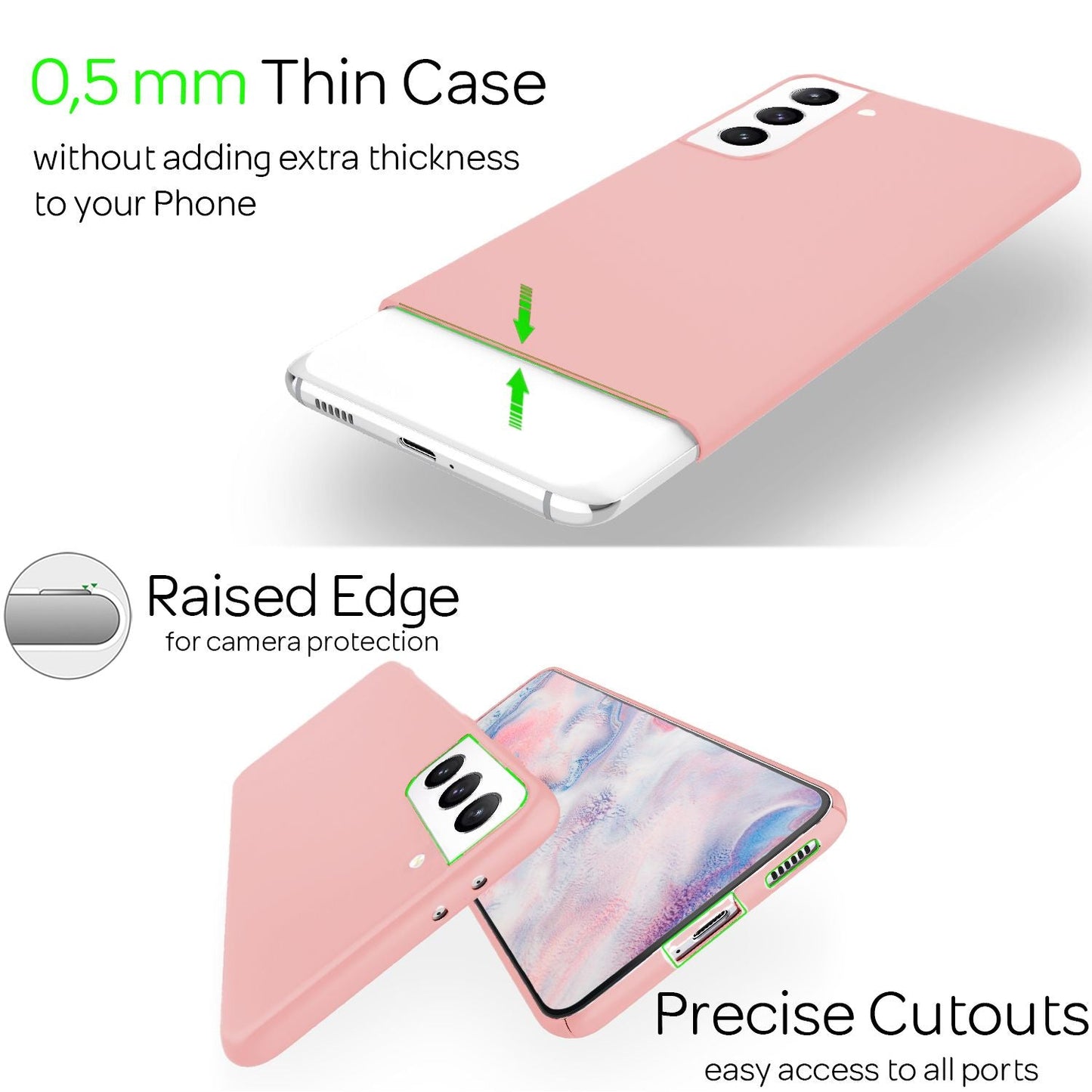 NALIA Ultra Slim Hardcase für Samsung Galaxy S22 Plus – Anti-Fingerabdruck & 0.5mm Dünn – PUREFIT (Matt & Leicht) – Marke aus Berlin